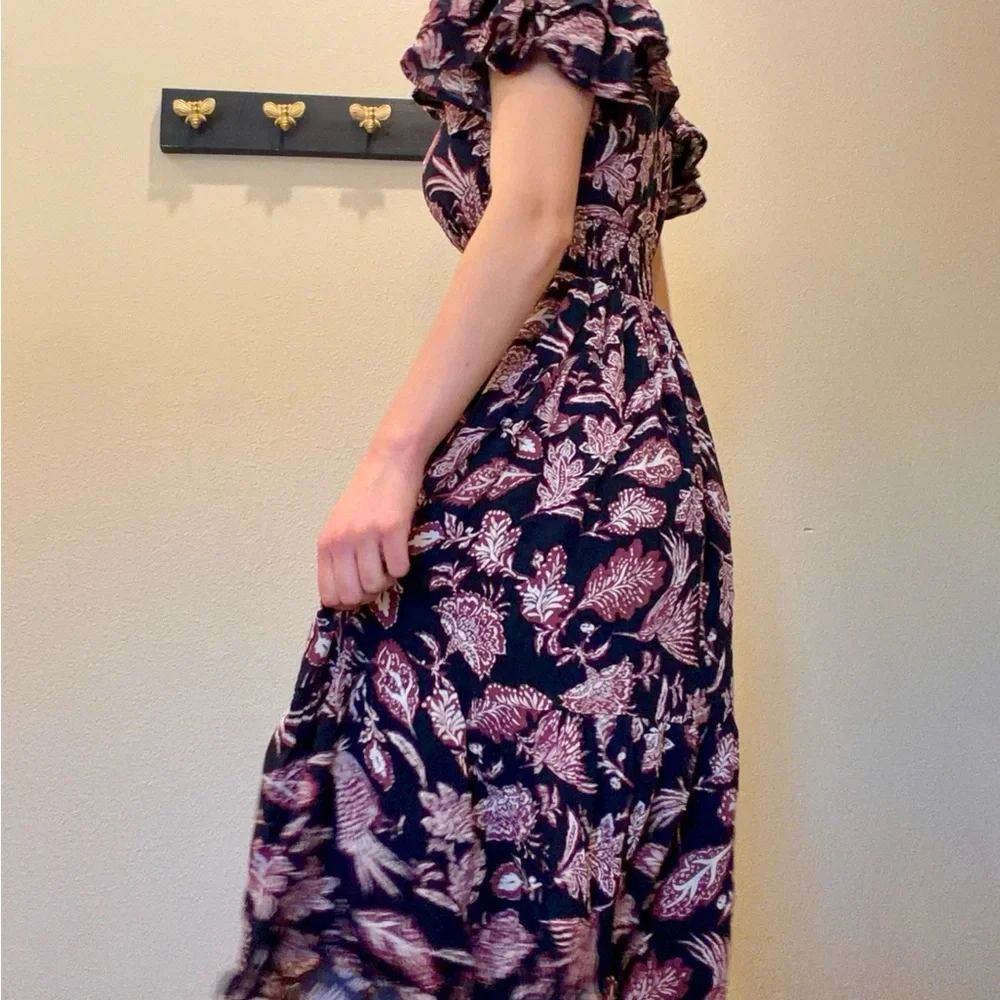 Maurices Navy and Pink Floral Midi Dress - Picture 7 of 10